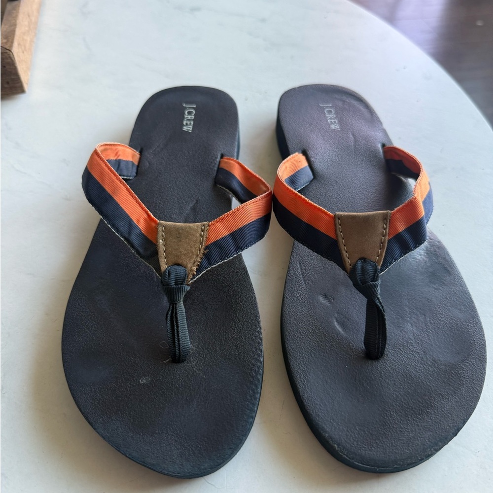 J.Crew Black and Orange Sandals